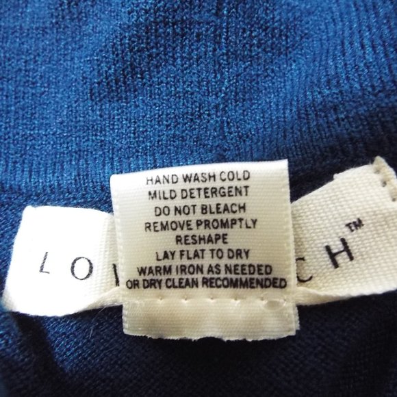 Lovestitch Cowl Neck Teal Poncho with Fringe One Size - Picture 7 of 8